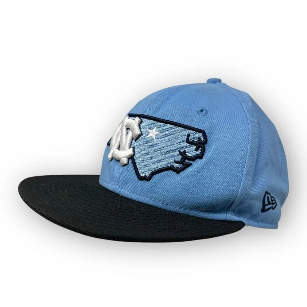North Carolina Tar Heels Hat Cap Fitted Mens 7 1/2 Blue NCAA New Era 59FIFTY